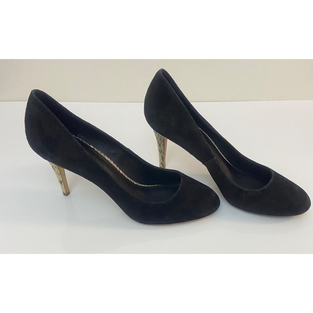 Tory‎ Burch Women's Sz 9.5 Suede Snake Heels Dress Pumps